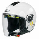AIROH HELIOS JET OPEN FACE MOTORCYCLE HELMET - WHITE GLOSS