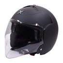 Open Face Scooter Helmet Quad ATV Motorbike Axor Striker Matt Black Full Visor