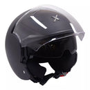 Open Face Scooter Helmet Quad ATV Motorbike Axor Striker Matt Black Full Visor