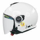 AIROH HELIOS JET OPEN FACE MOTORCYCLE HELMET - WHITE GLOSS